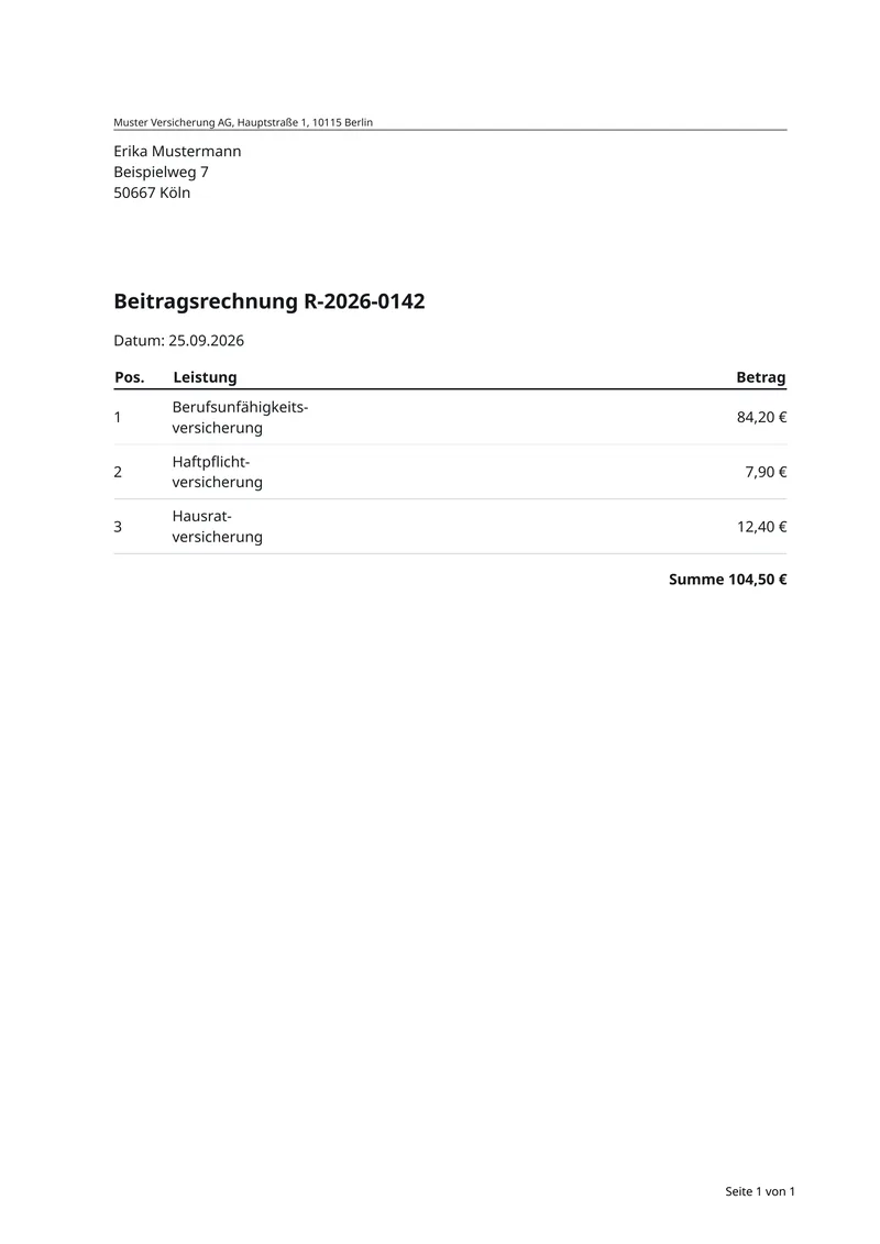 Page 1 of the invoice, as brevier rendered it from these files.
